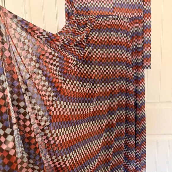 NWT Dressed in Lala More You Mesh Maxi Dress in Disco Checkerboard, Size 2X - Picture 9 of 16